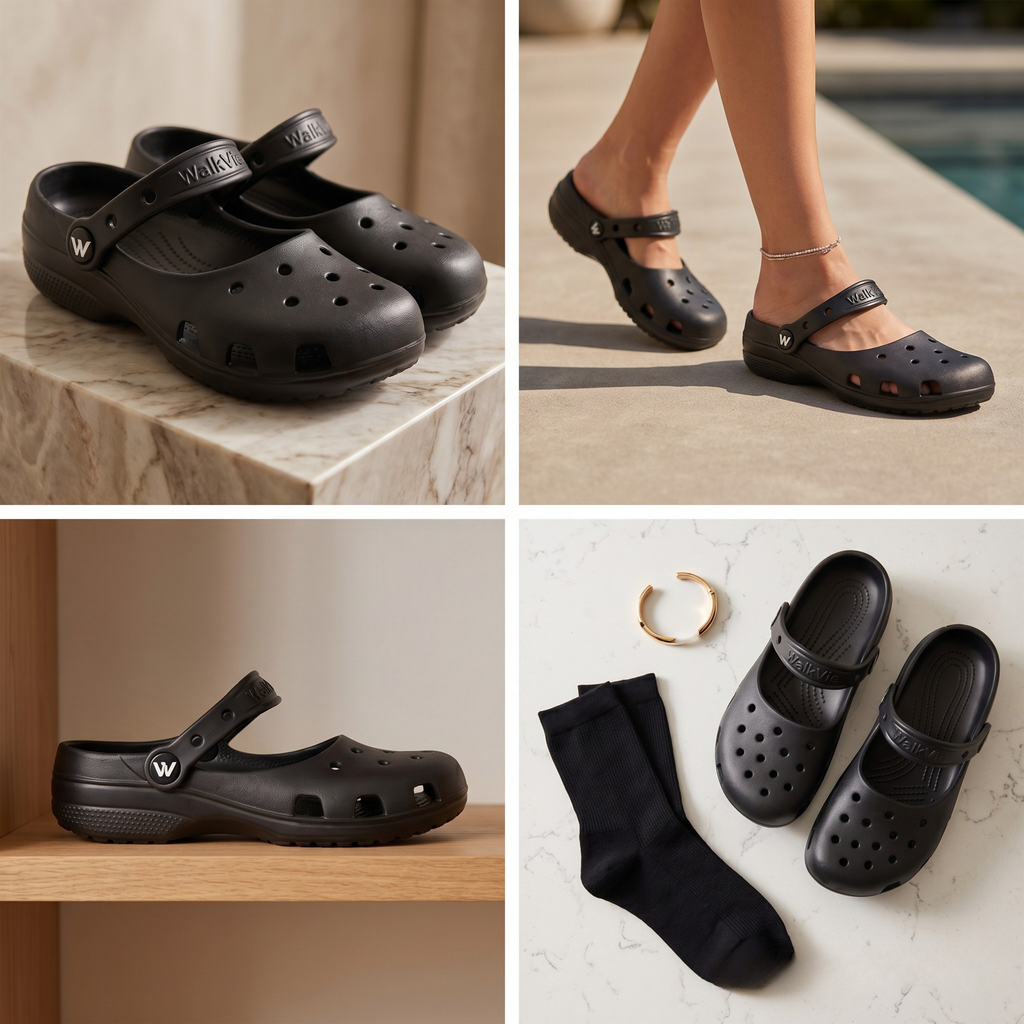 WalkVie Cloud Comfort Ballet Flats - Black